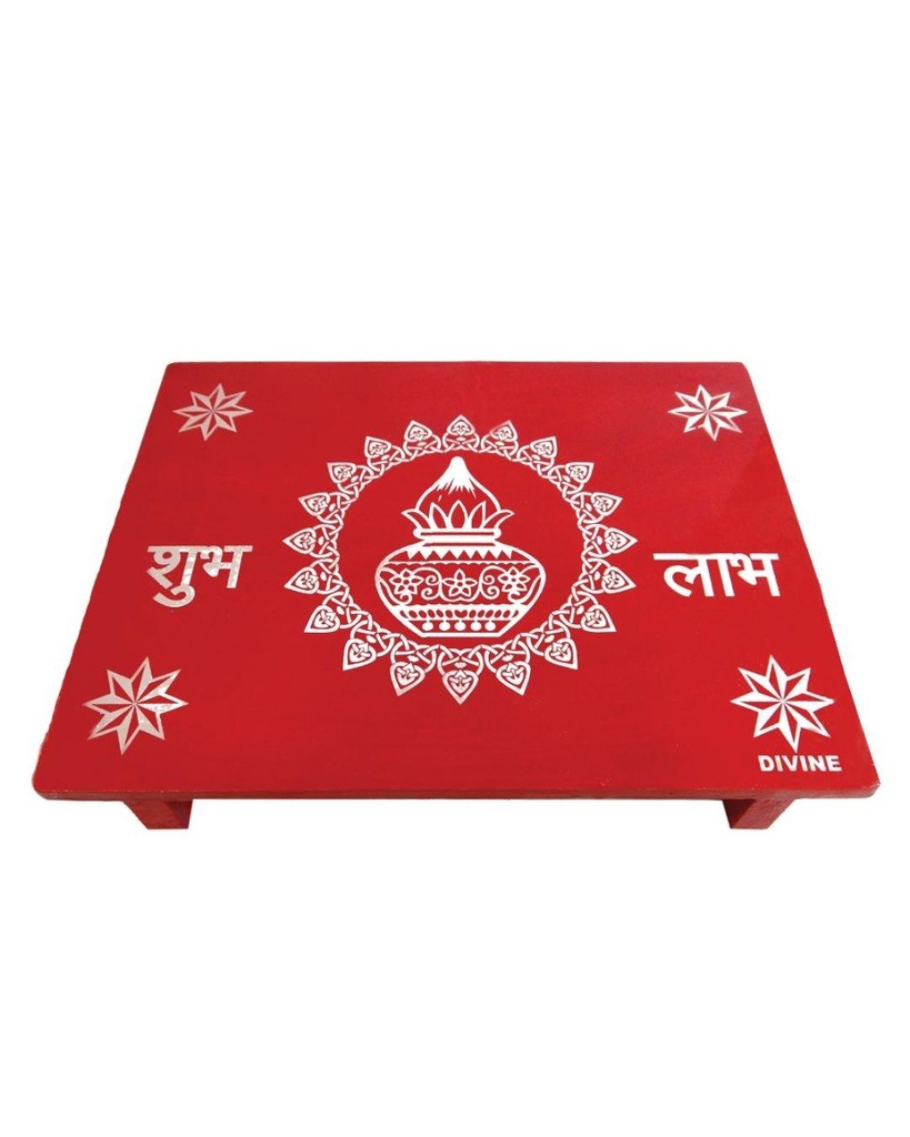[91655] Wooden Hand Painted Patla (12 x 15”)