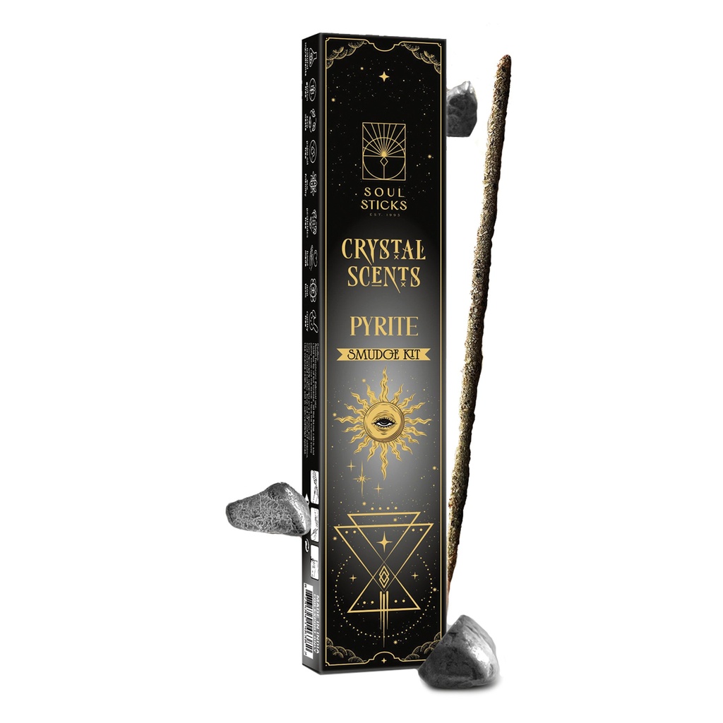[14638] Pyrite Crystal Scents Smudge Kit