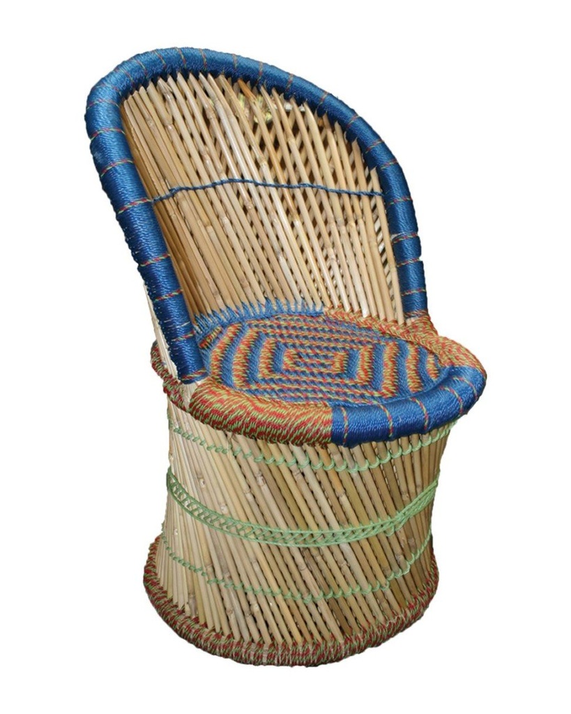 Hand Made Cane Chair (H: 26”, W: 19”)