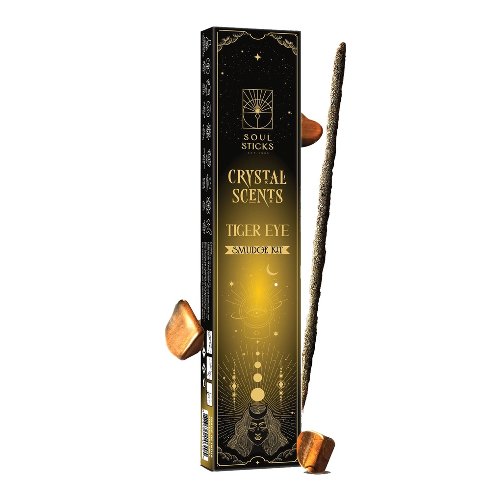 [14640] Tigers Eye Crystal Scents Smudge Kit
