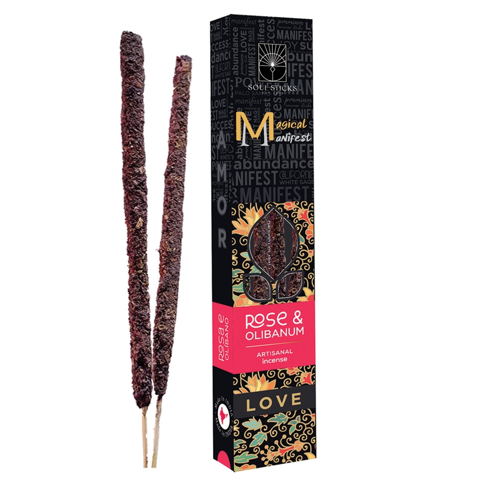 [14656] Magical Manifest Love: Rose & Olibanum Artisanal Incense Sticks