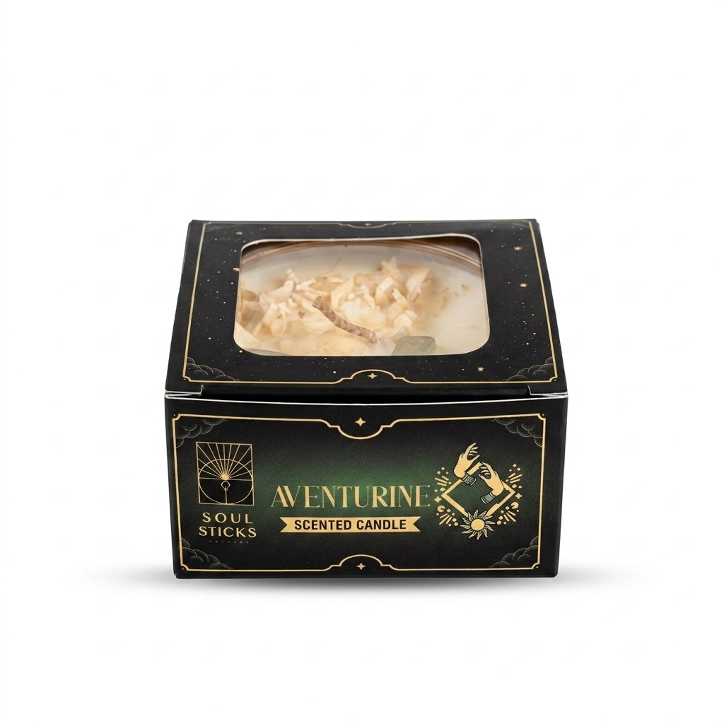 [14678] Aventurine Crystal Smudge Candle