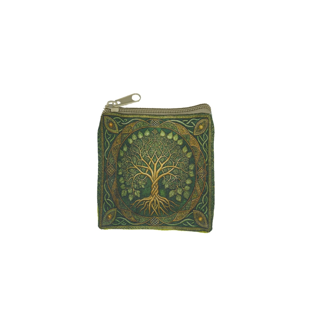 [14719] Tree of Life Coin Purse – 3.5" x 4"
