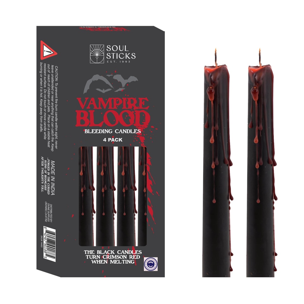 [14993] Vampire Blood Bleeding Candles – Set of 4 / 10"