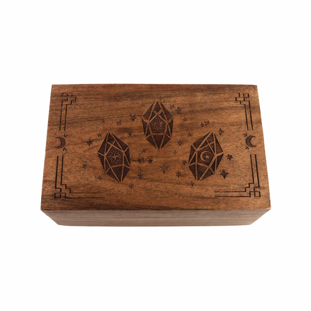 [15001] Celestial Crystal Wooden Box – 4" x 6"