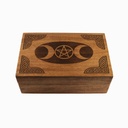 Pentacle Moon Wooden Box – 4" x 6"