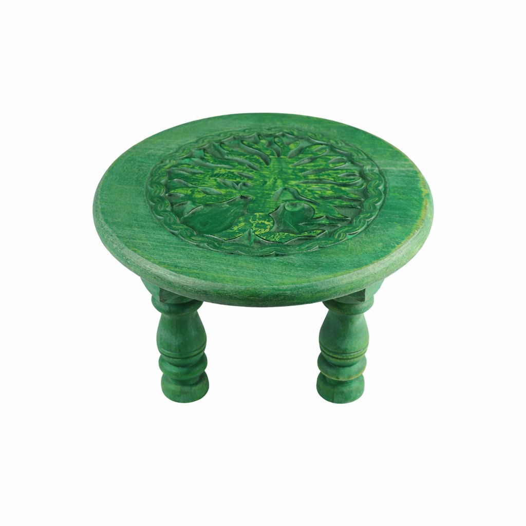 [15027] Tree of Life Wooden Altar Stool – 6" x 4"