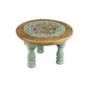 Celtic Pentacle Wooden Altar Stool – 6" x 4"