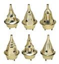 Brass Incense Cone Burners – 3.5" / Set of 6