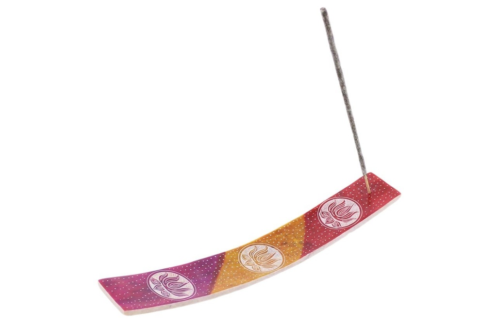 [17555] Natural Soapstone Lotus Ash Catcher – 11"