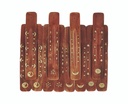 11" Brass Embellished Wooden Ash Catchers – Set of 12