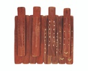 19" Assorted Brass Inlaid Wooden Ash Catchers – Set of 12
