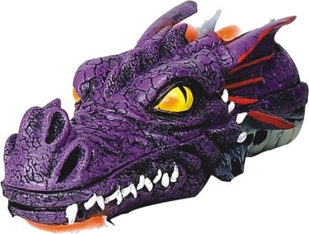 [31502P] Purple Dragon Incense Burner Box – 11" Polyresin