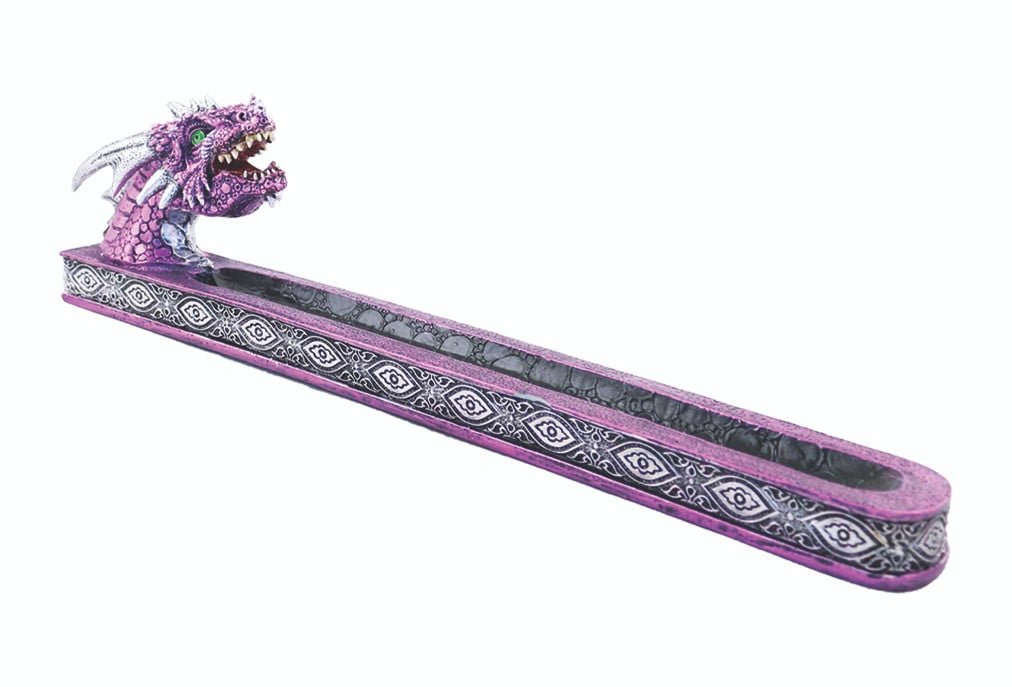 Purple Dragon Head Incense Burner – 12.5"