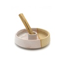 Beige Ridged Ceramic Palo Santo Burner