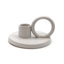 4" White Ceramic Candle Holder & Palo Santo Burner