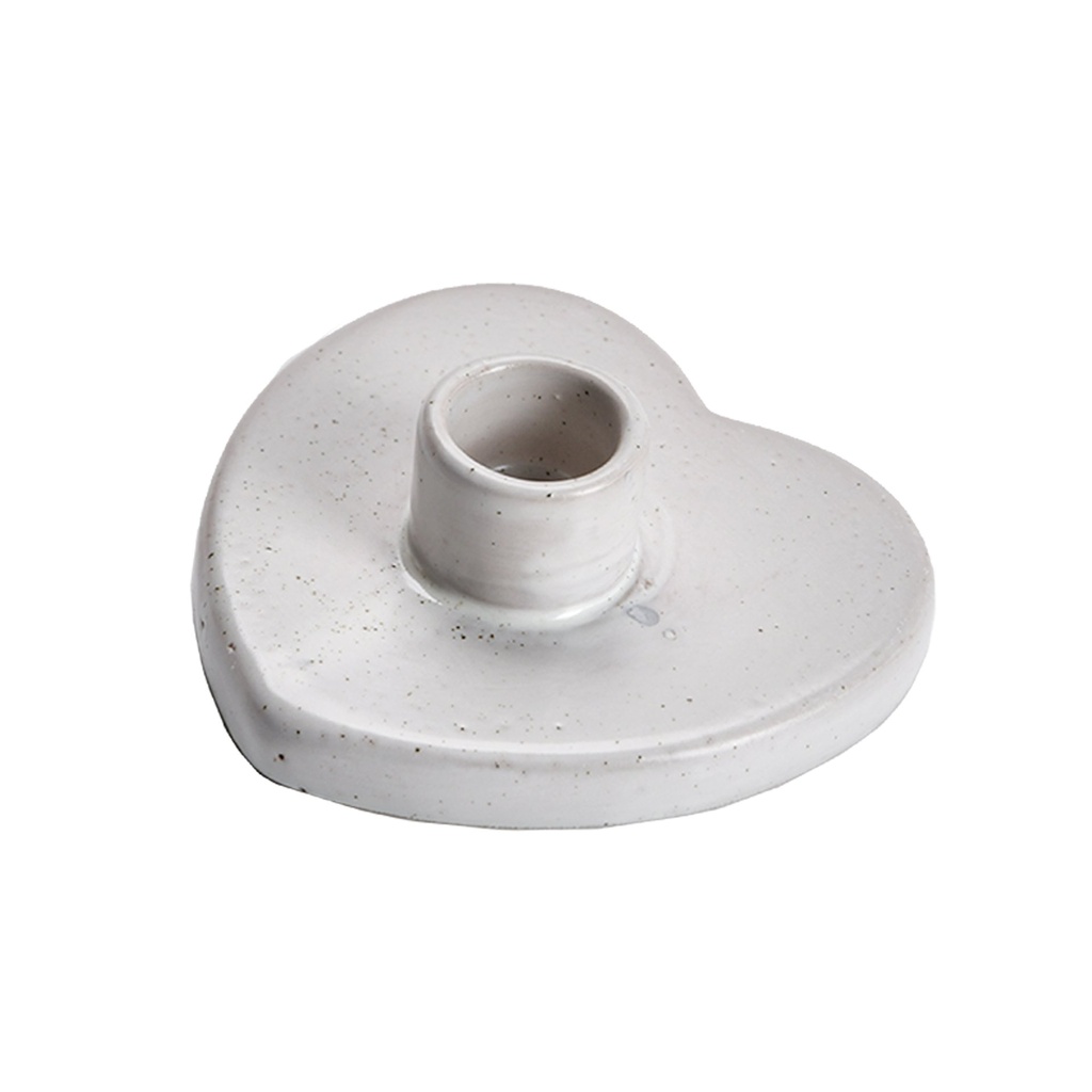 [31600] 3.5" White Heart Ceramic Palo Santo Burner