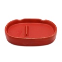 5" Red Ceramic Burner Plate