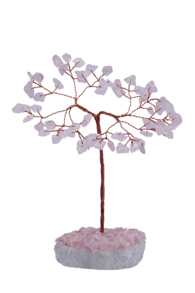 [32166] Rose Quartz Stone Crystal Tree – 60 Beads