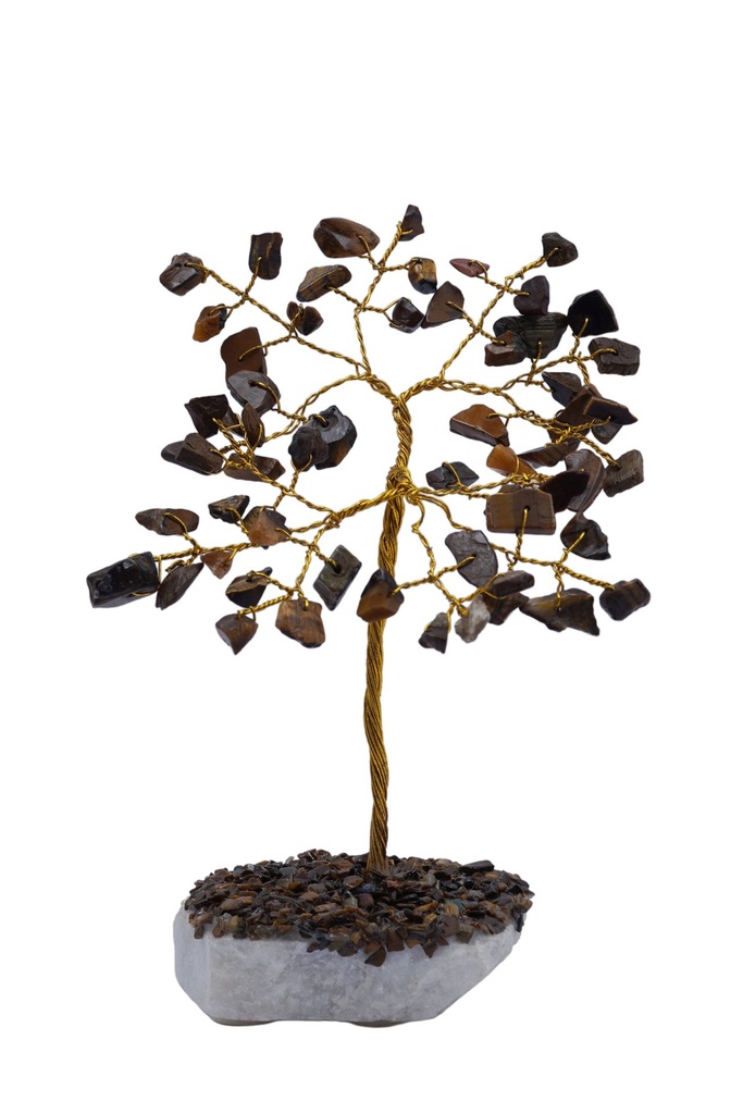 [32173] Tiger Eye Stone Crystal Tree – 60 Beads