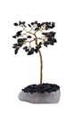 Black Tourmaline Stone Crystal Tree – 60 Beads