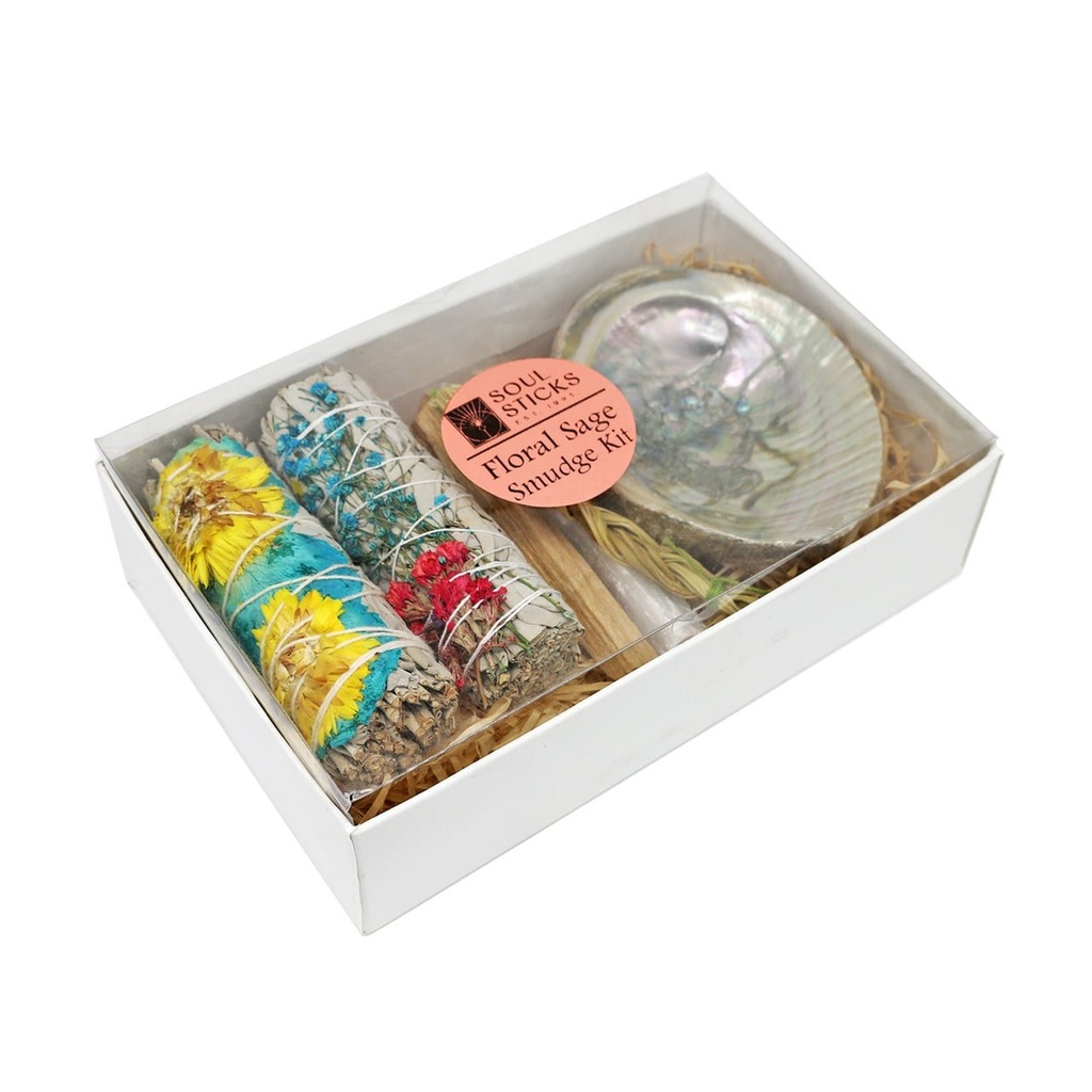 [12029] Blues Floral Sage Smudge Kit