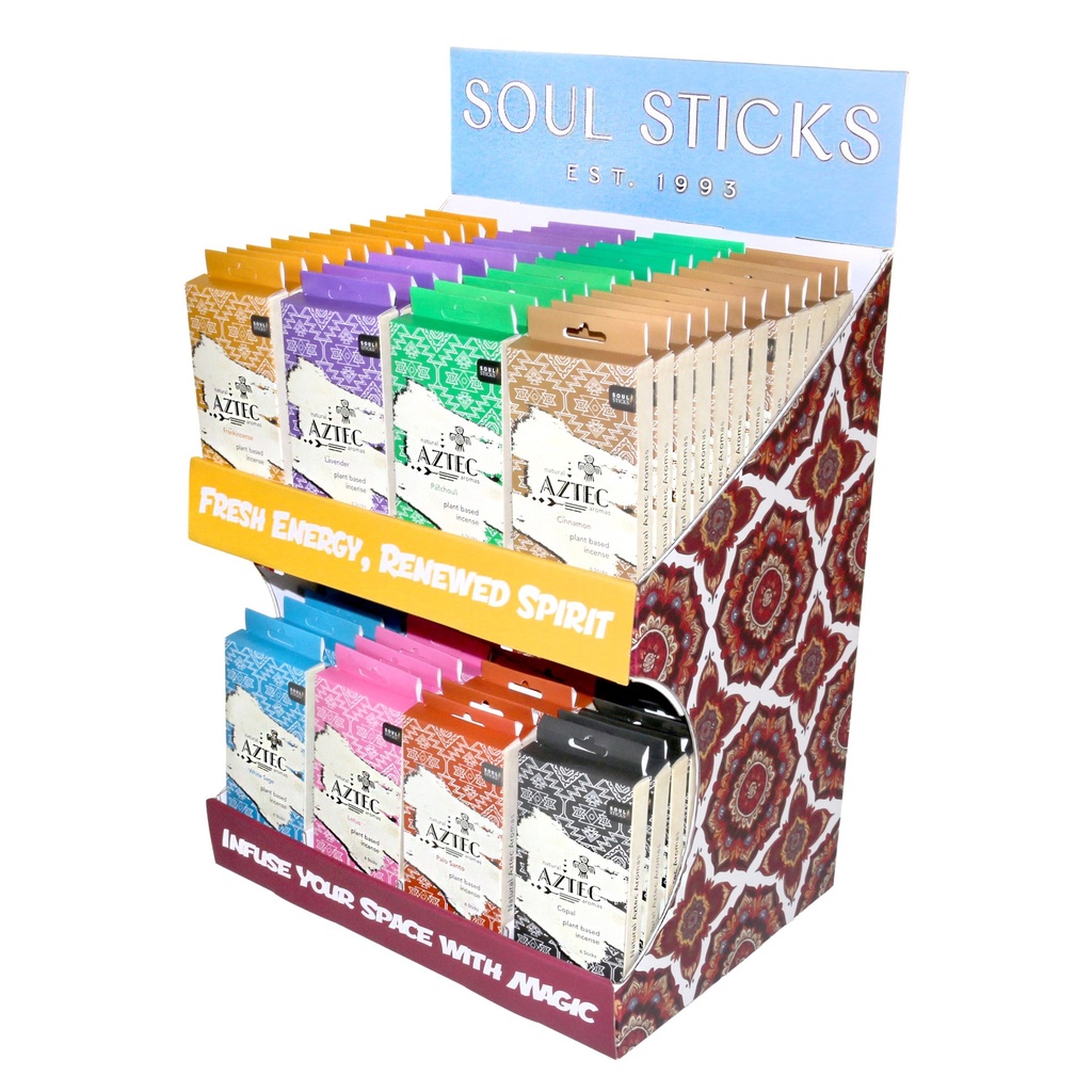 [32209-Aztec] Aztec Plant Based Incense Countertop Display Unit (CDU)